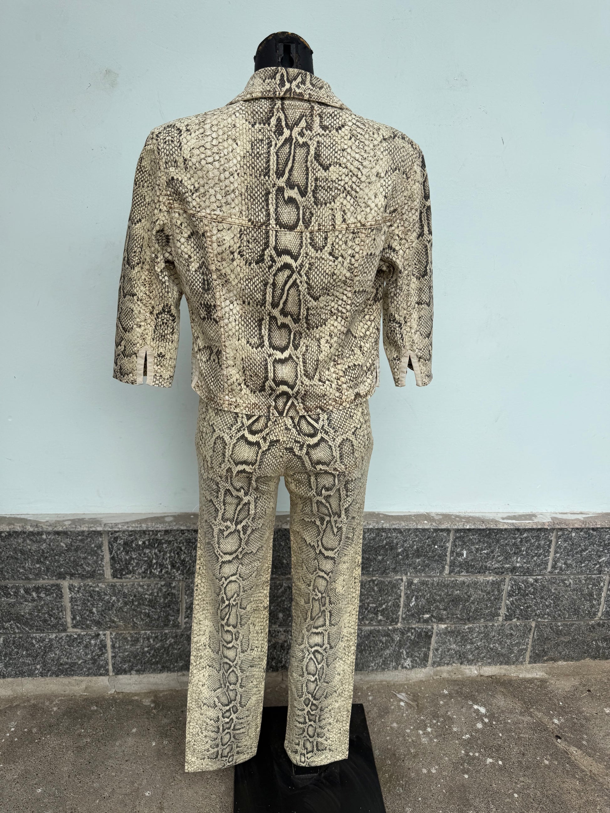 Completo Roberto Cavalli SS1998 stampa serpente pitone