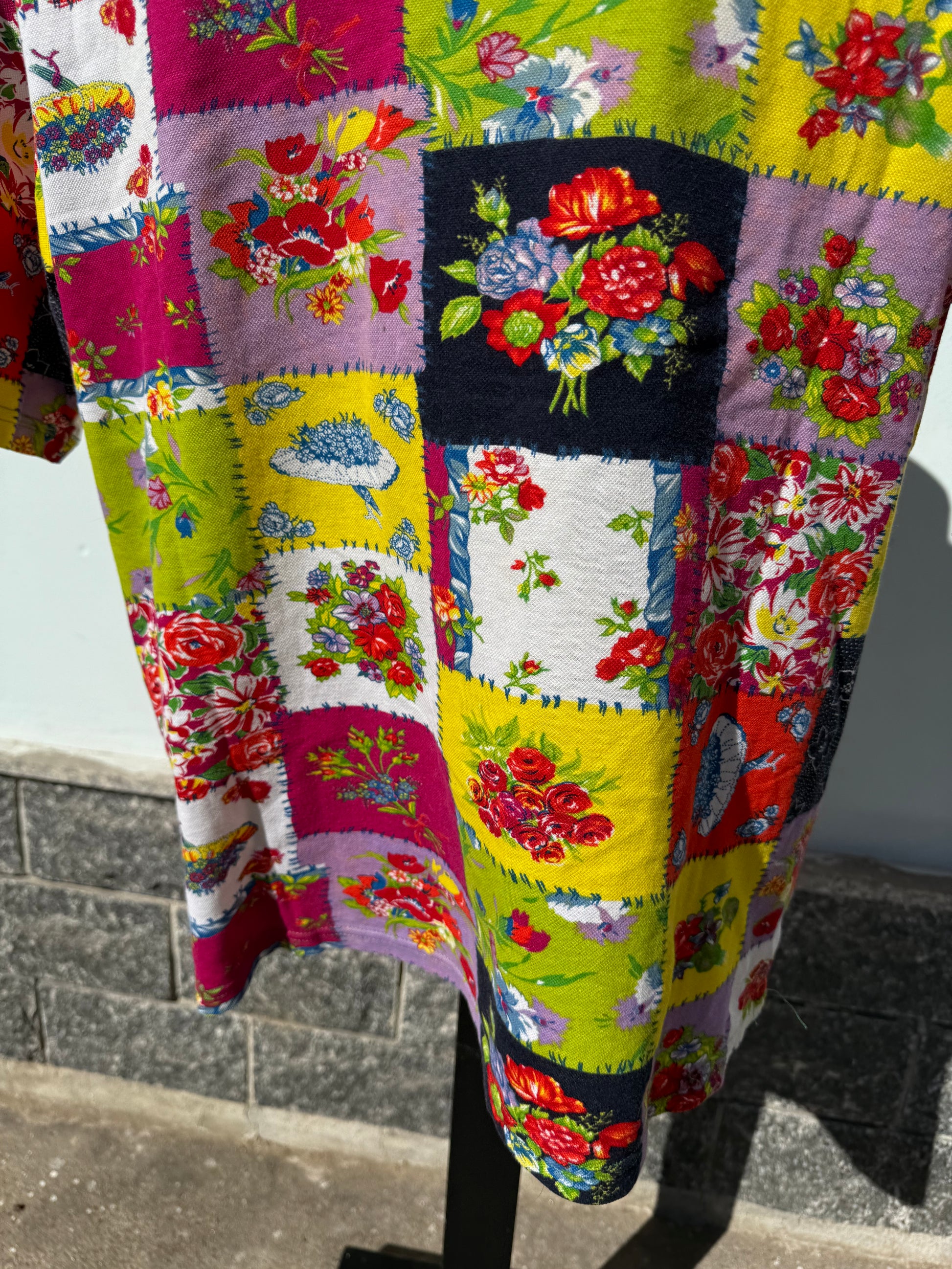 Polo uomo Versace anni 90" stampa patchwork floreale