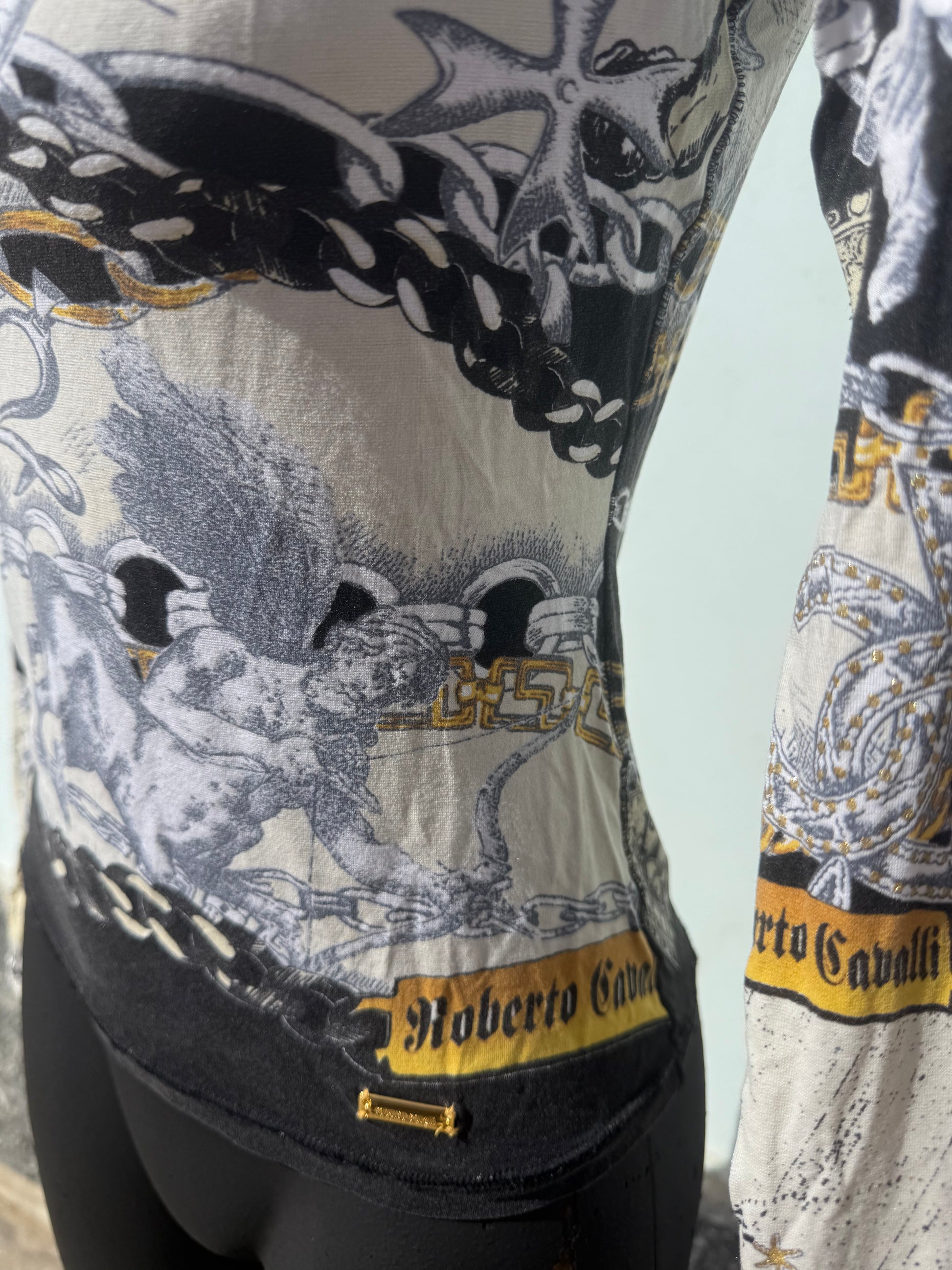 Top / t-shirt manica lunga Roberto Cavalli FW2003
zodiaco