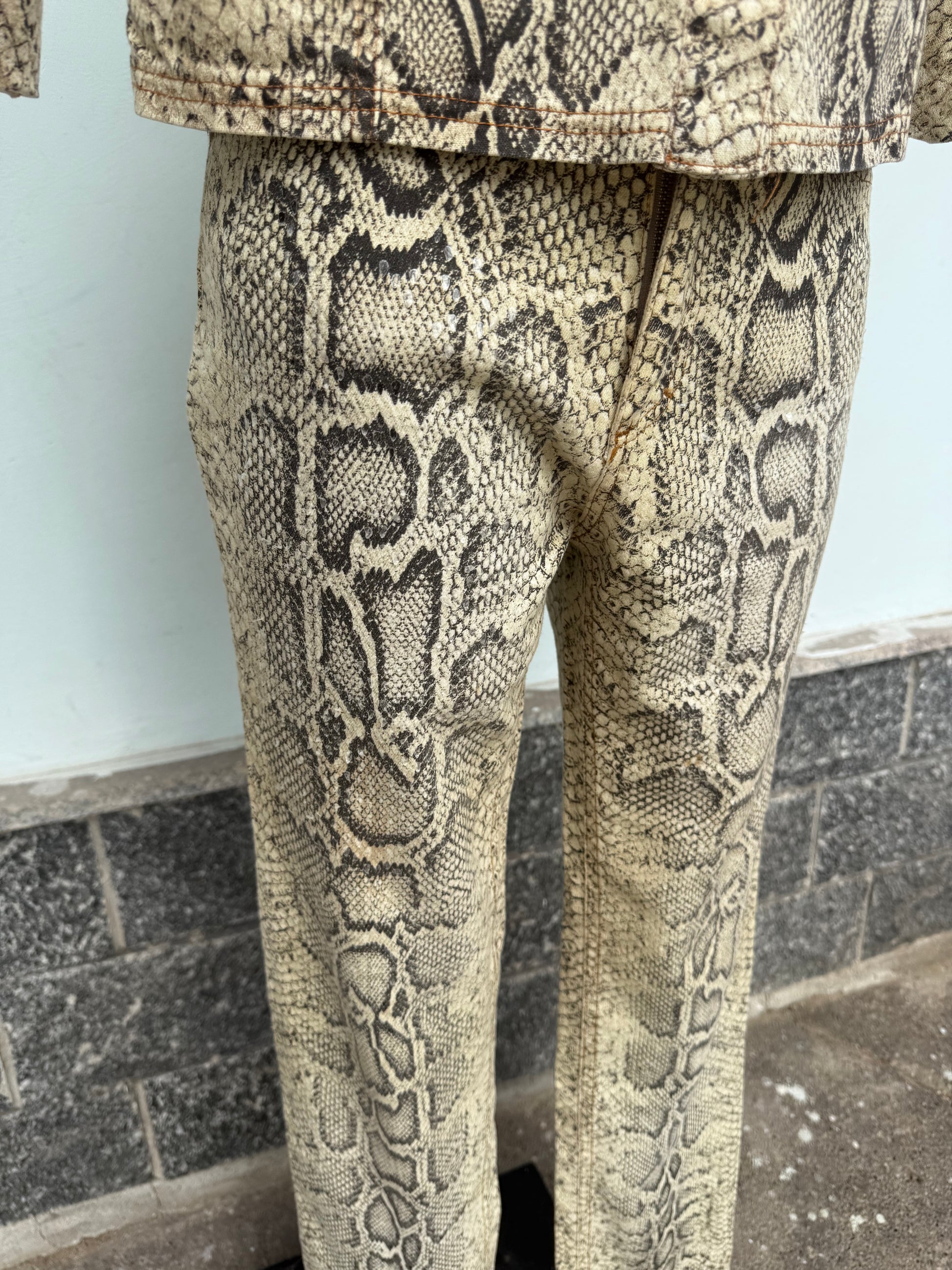 Completo Roberto Cavalli SS1998 stampa serpente pitone
