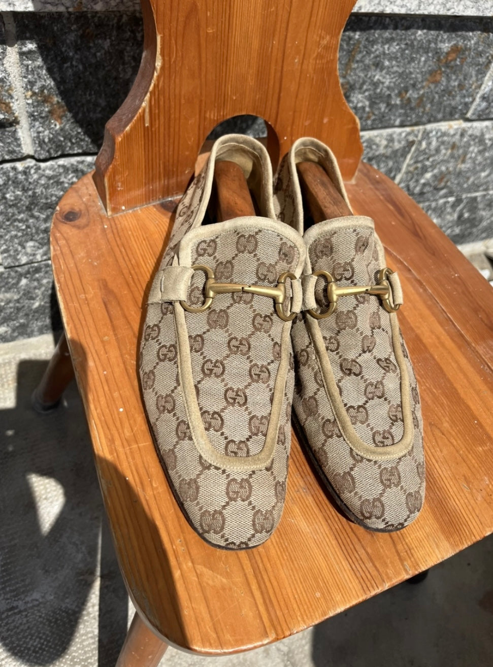 Mocassini Gucci da uomo GG horsebit