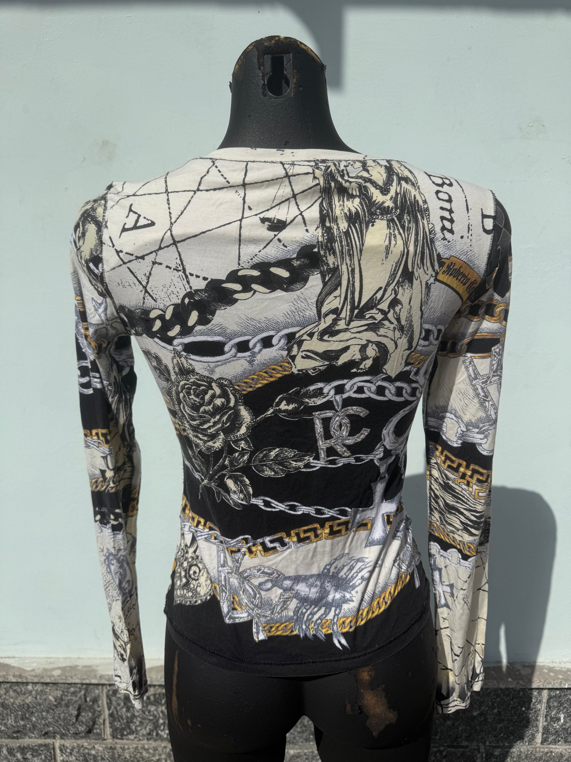 Top / t-shirt manica lunga Roberto Cavalli FW2003
zodiaco