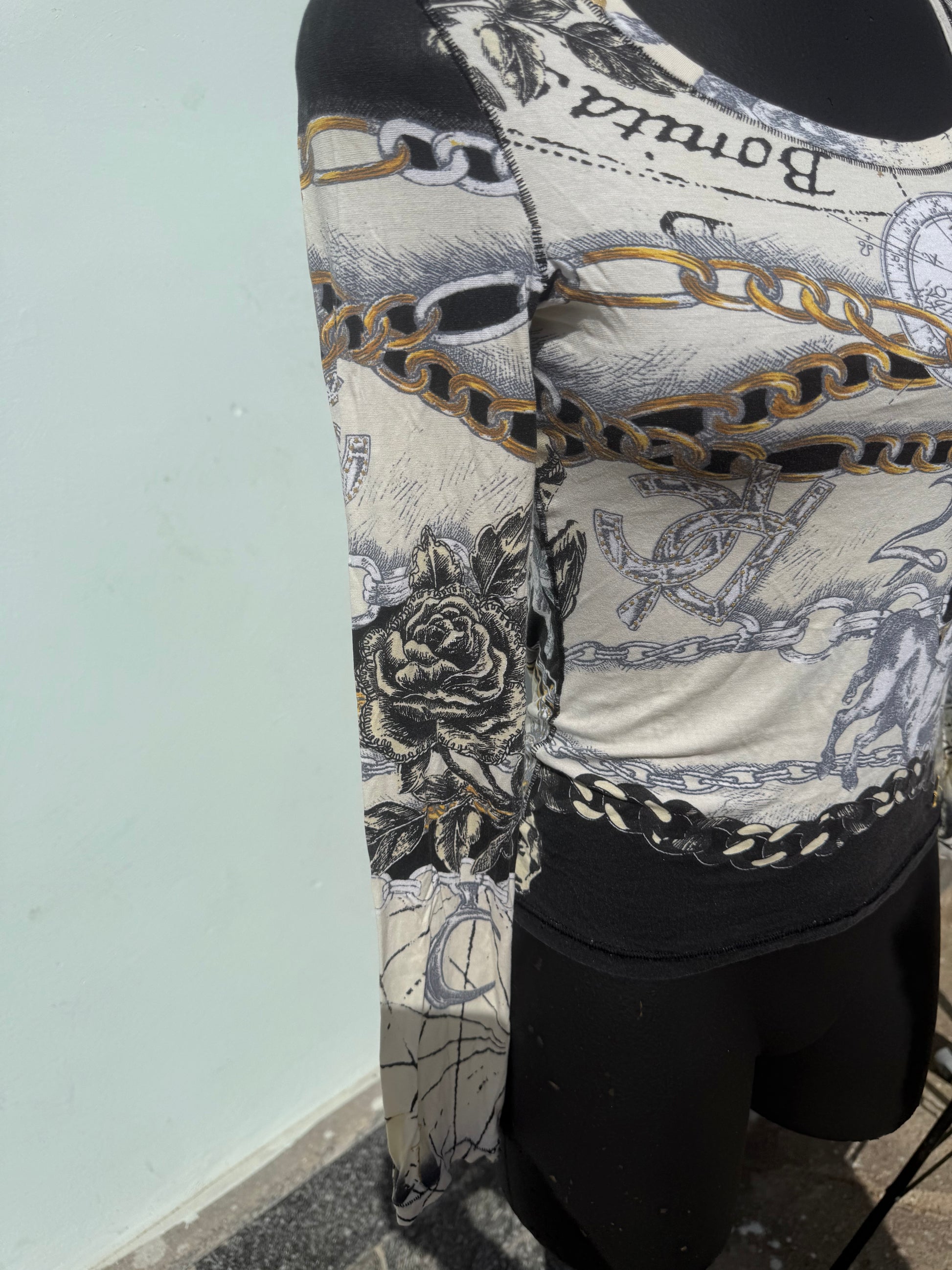 Top / t-shirt manica lunga Roberto Cavalli FW2003
zodiaco