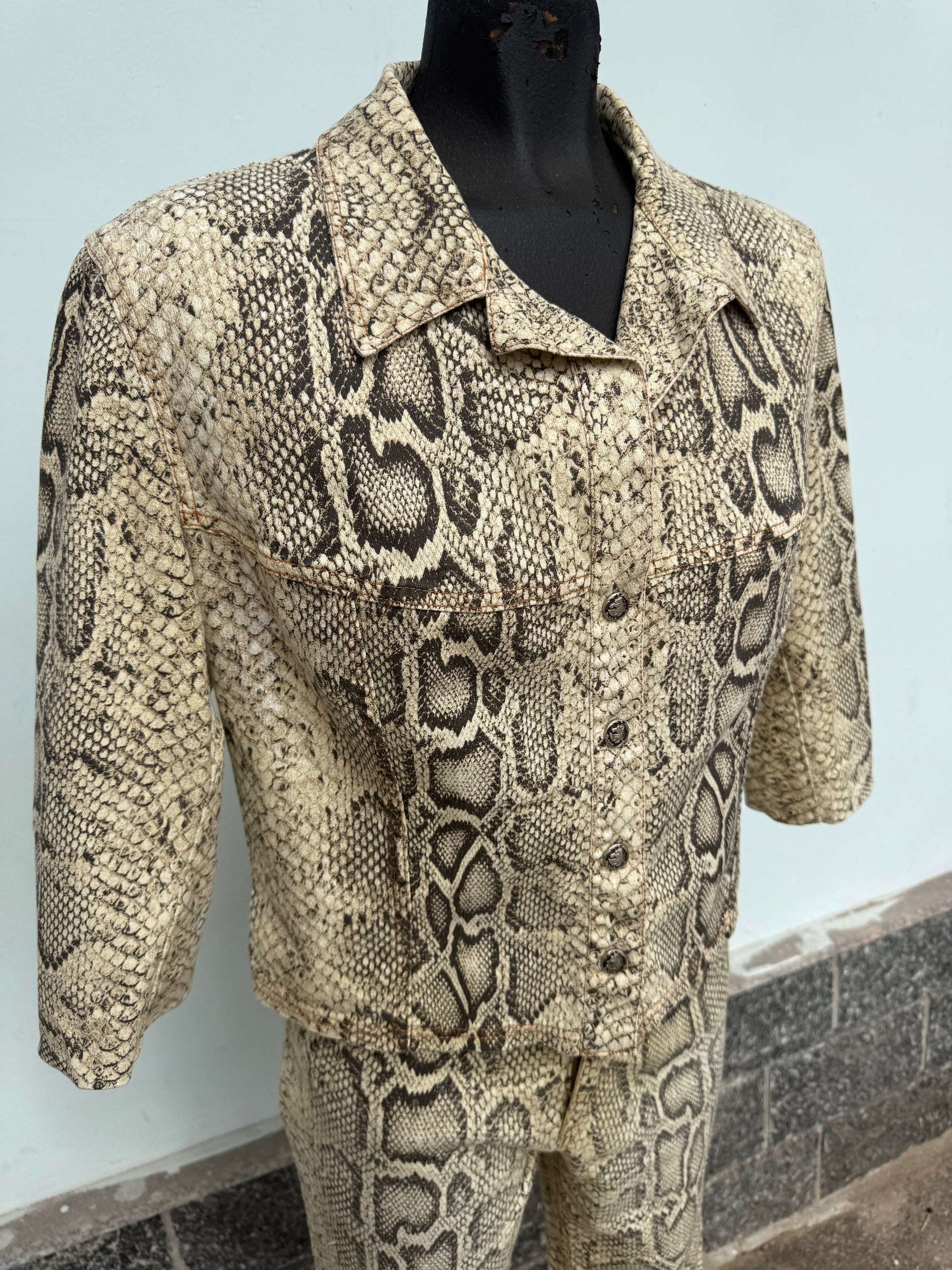 Completo Roberto Cavalli SS1998 stampa serpente pitone