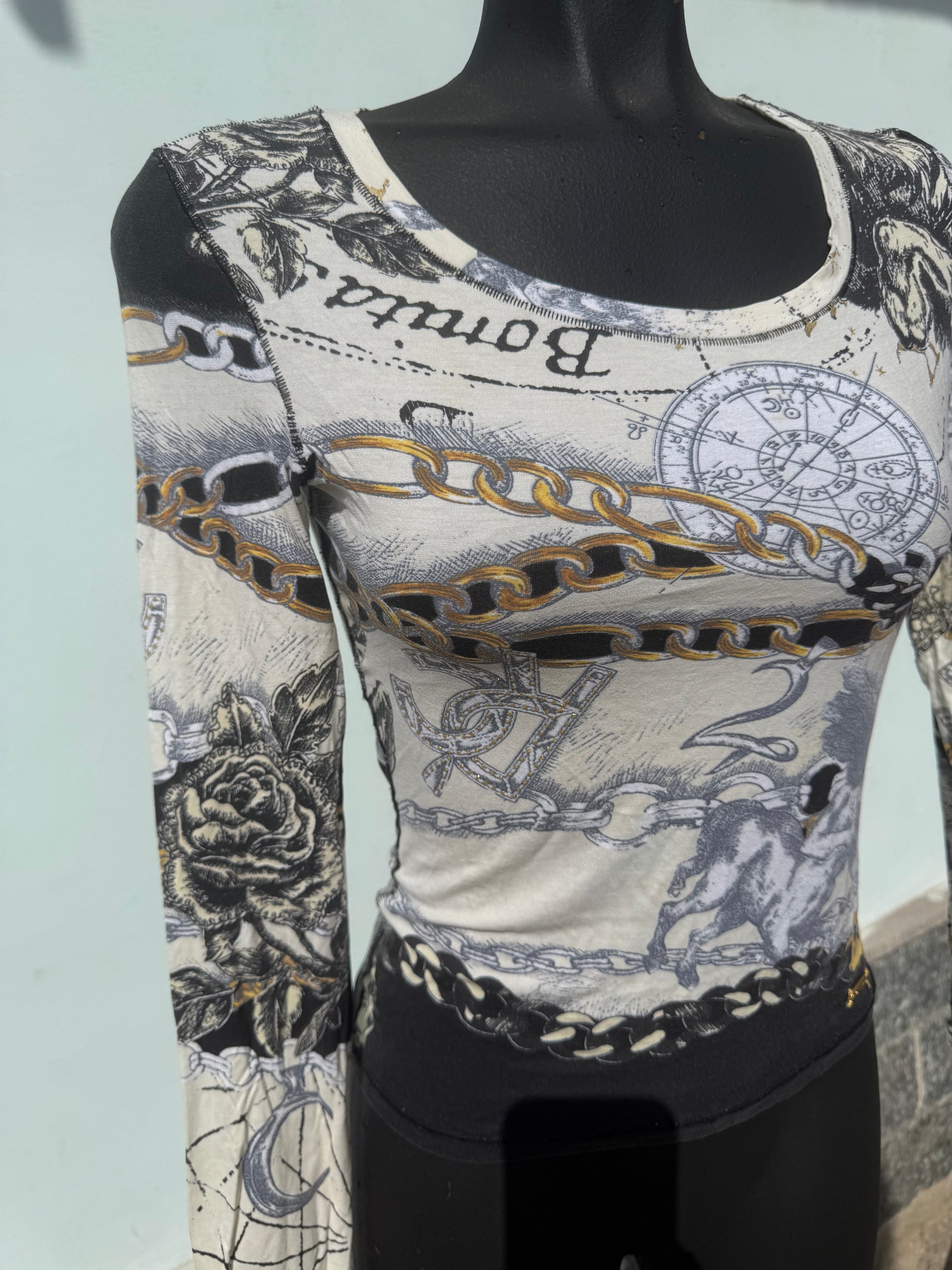 Top / t-shirt manica lunga Roberto Cavalli FW2003
zodiaco