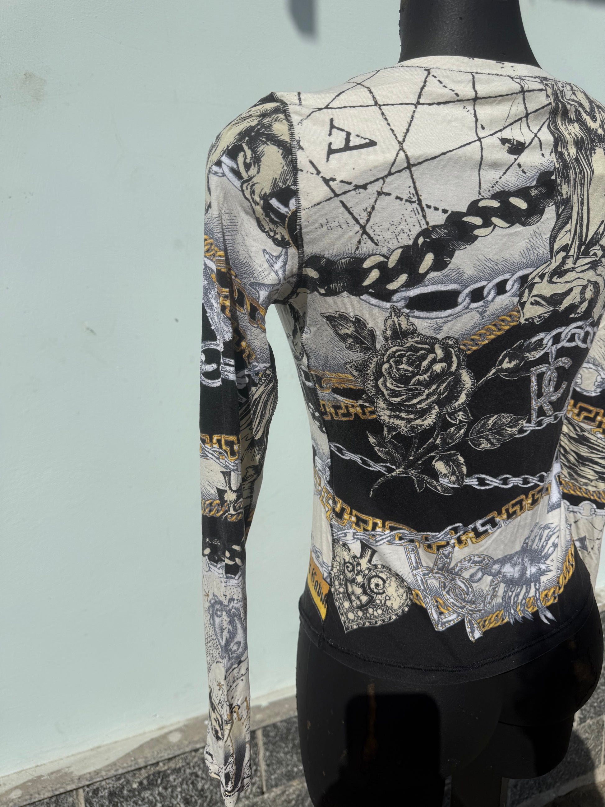 Top / t-shirt manica lunga Roberto Cavalli FW2003
zodiaco