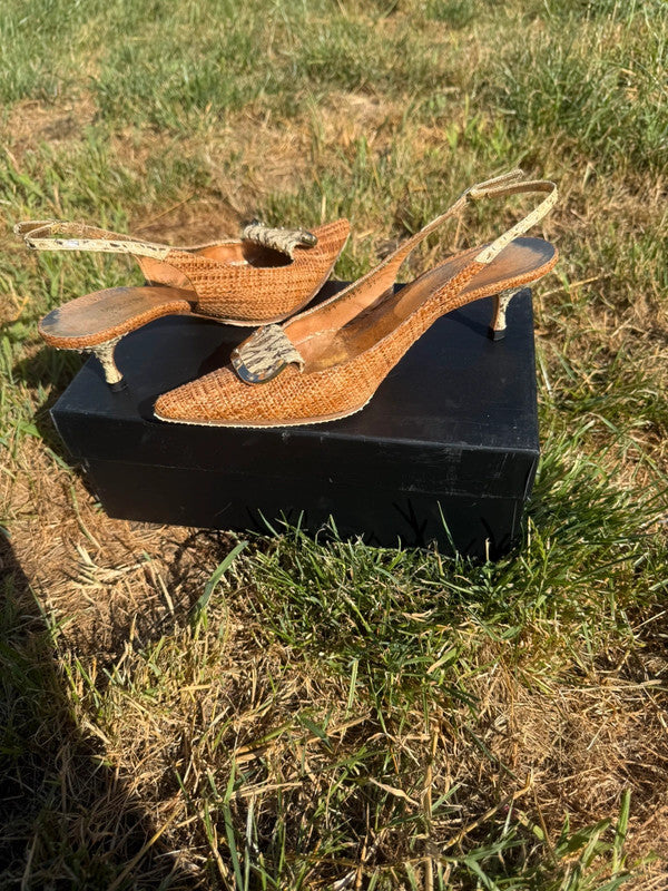 Tacchi Slingback Dolce & Gabbana in vipera