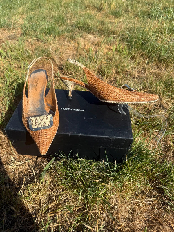 Tacchi Slingback Dolce & Gabbana in vipera