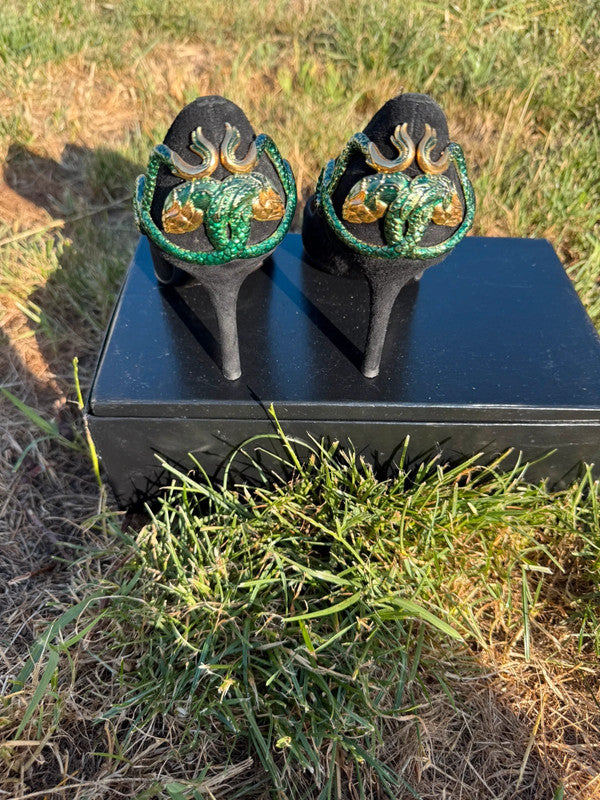 Tacchi Décolleté Roberto Cavalli tacco gioiello serpente