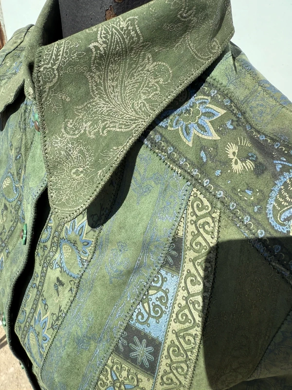 Giacca Roberto Cavalli anni 1970 pelle stampata