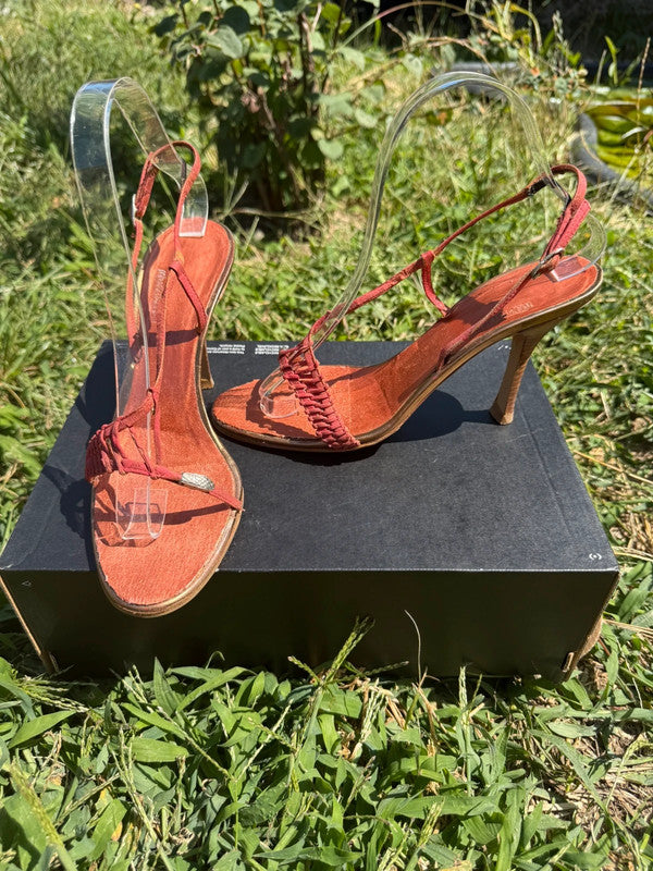 Sandalo con tacco Roberto Cavalli serpente 2000