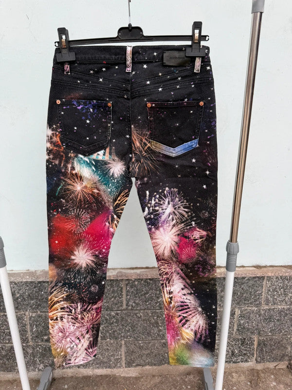 Jeans Roberto Cavalli fuochi d’artificio Pre Fall 2016