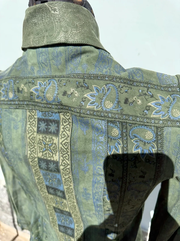 Giacca Roberto Cavalli anni 1970 pelle stampata
