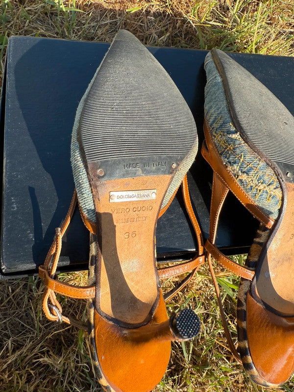 Tacco Slingback Dolce & Gabbana in denim