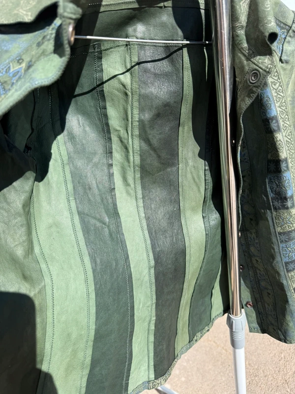 Giacca Roberto Cavalli anni 1970 pelle stampata