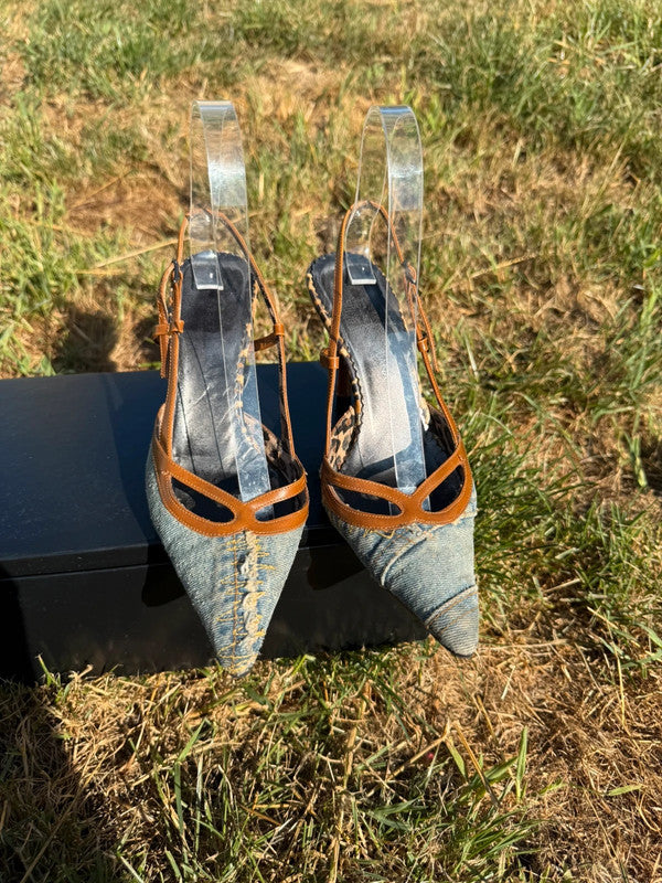 Tacco Slingback Dolce & Gabbana in denim