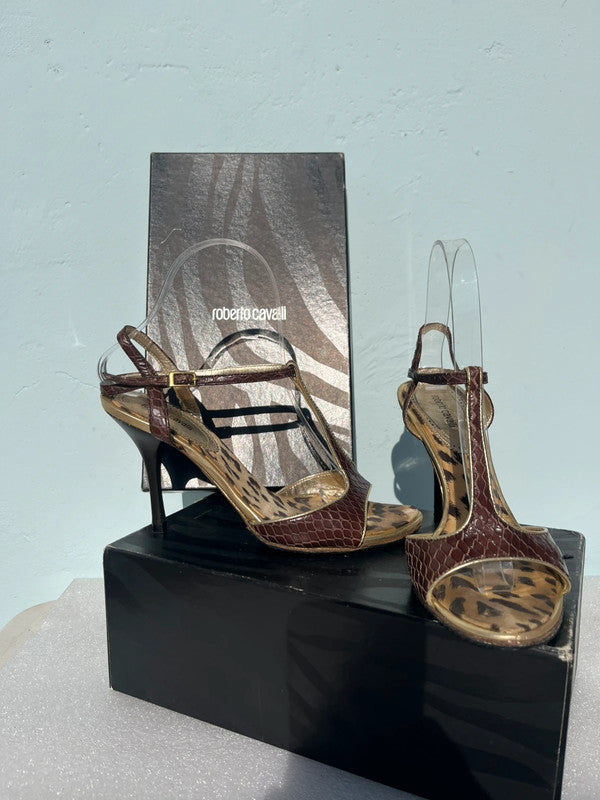 Sandali Roberto Cavalli Marrone