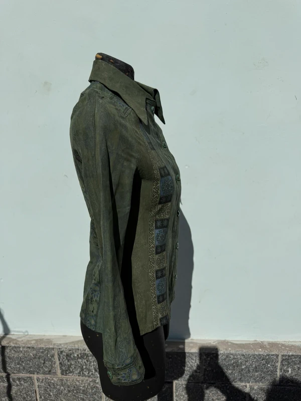 Giacca Roberto Cavalli anni 1970 pelle stampata