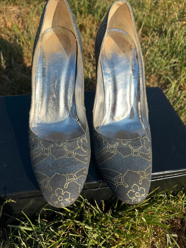 Tacchi Décolleté Roberto Cavalli tacco gioiello RC