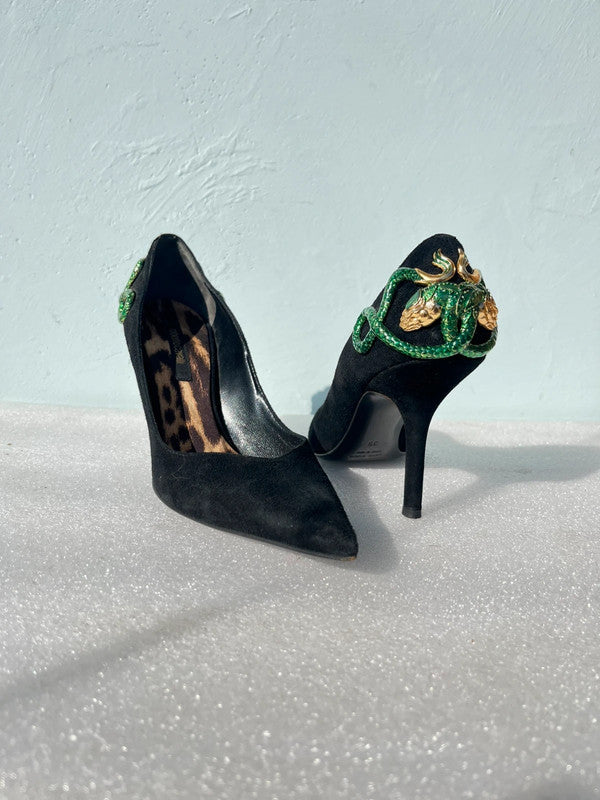 Decollete Roberto Cavalli tacco serpente