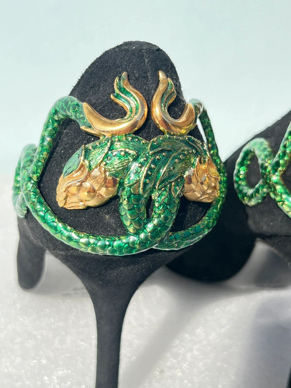 Decollete Roberto Cavalli tacco serpente