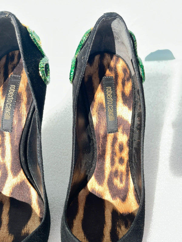 Decollete Roberto Cavalli tacco serpente
