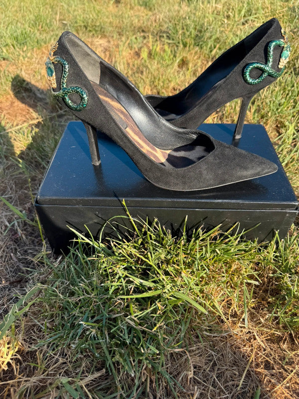 Tacchi Décolleté Roberto Cavalli tacco gioiello serpente