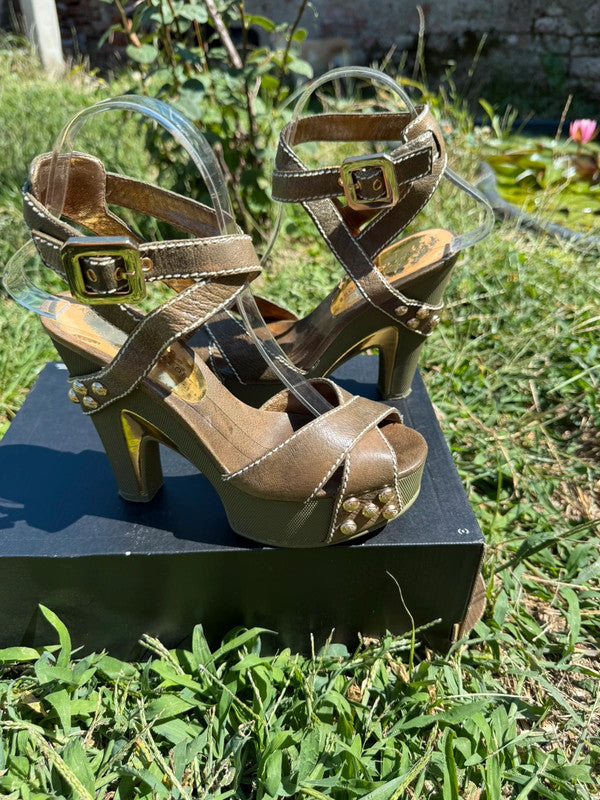 Sandali con tacco Marc Jacobs 2010” militare
