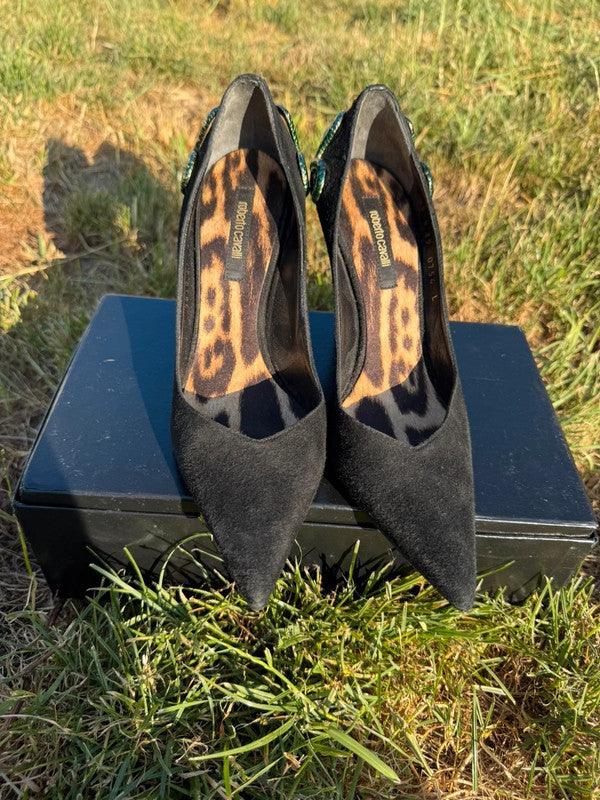 Tacchi Décolleté Roberto Cavalli tacco gioiello serpente