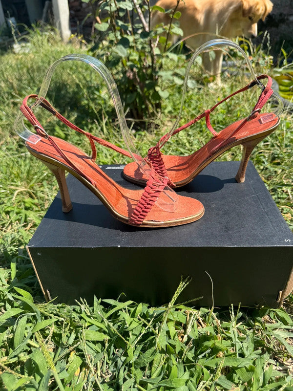 Sandalo con tacco Roberto Cavalli serpente 2000