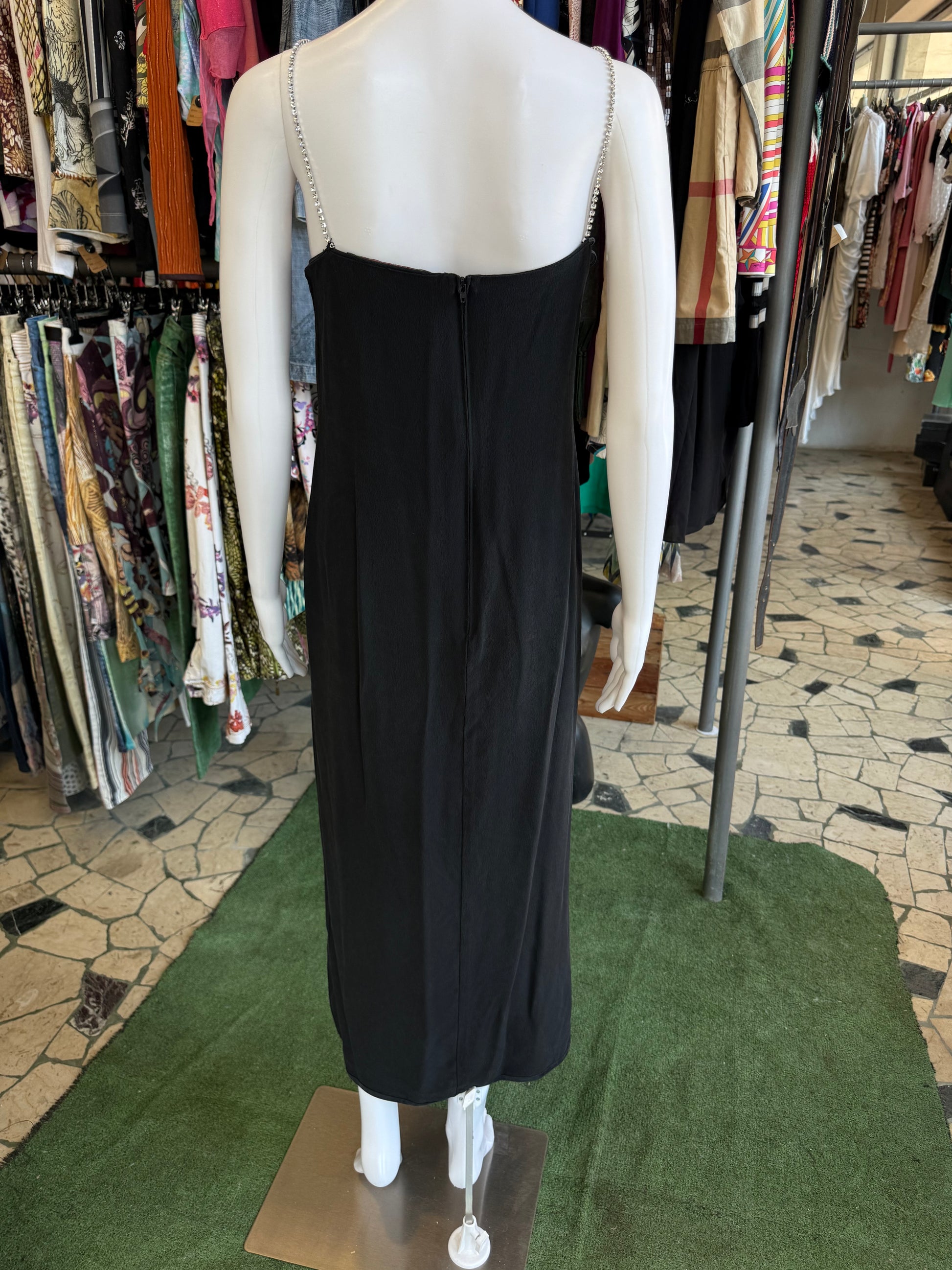 Abito Gai Mattiolo Couture 90s ricami e cristalli