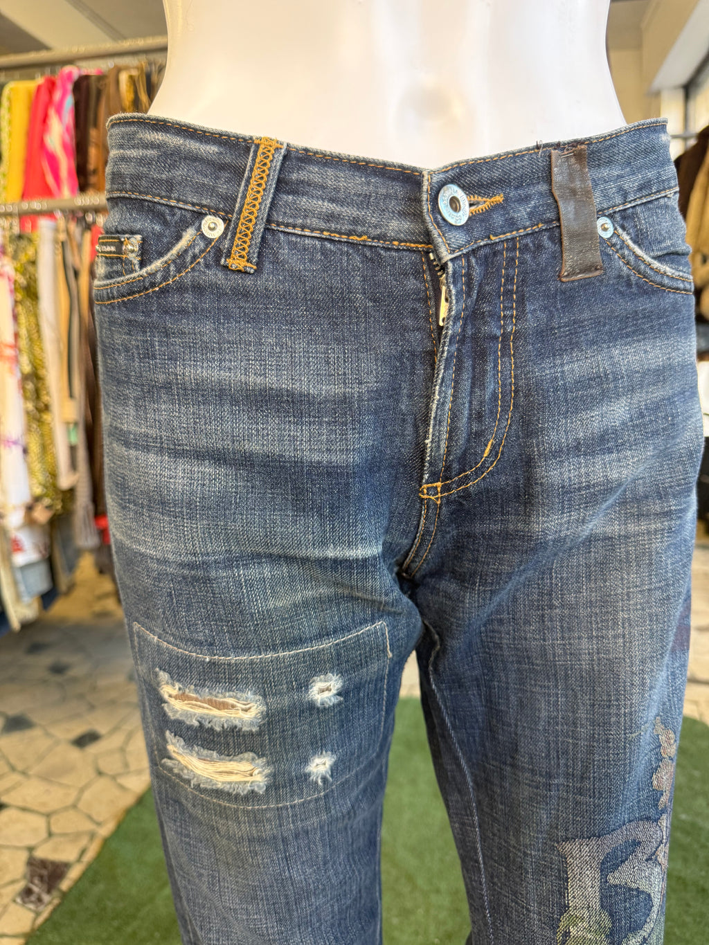 Jeans D&G patchwork SS2004 S*X print