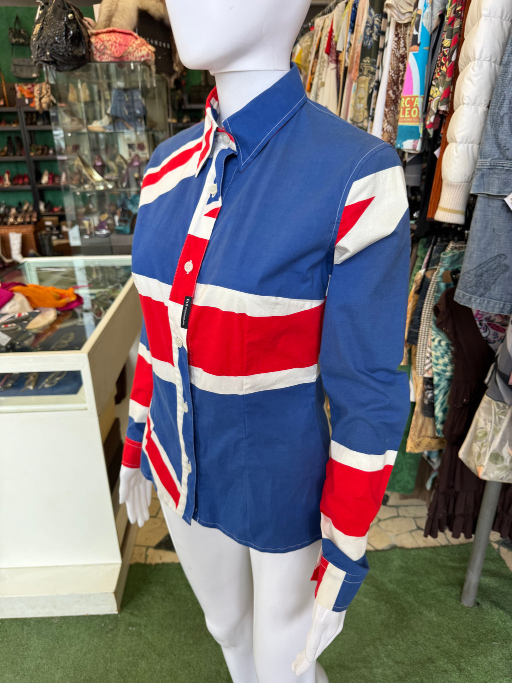 Camicia Dolce & Gabbana SS2002 Union Jack Regno Unito 🇬🇧