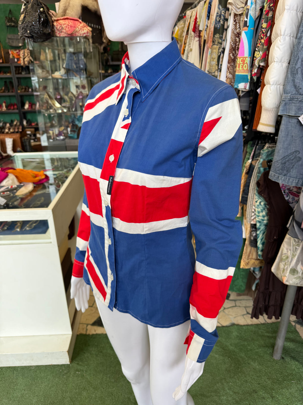Camicia Dolce & Gabbana SS2002 Union Jack Regno Unito 🇬🇧