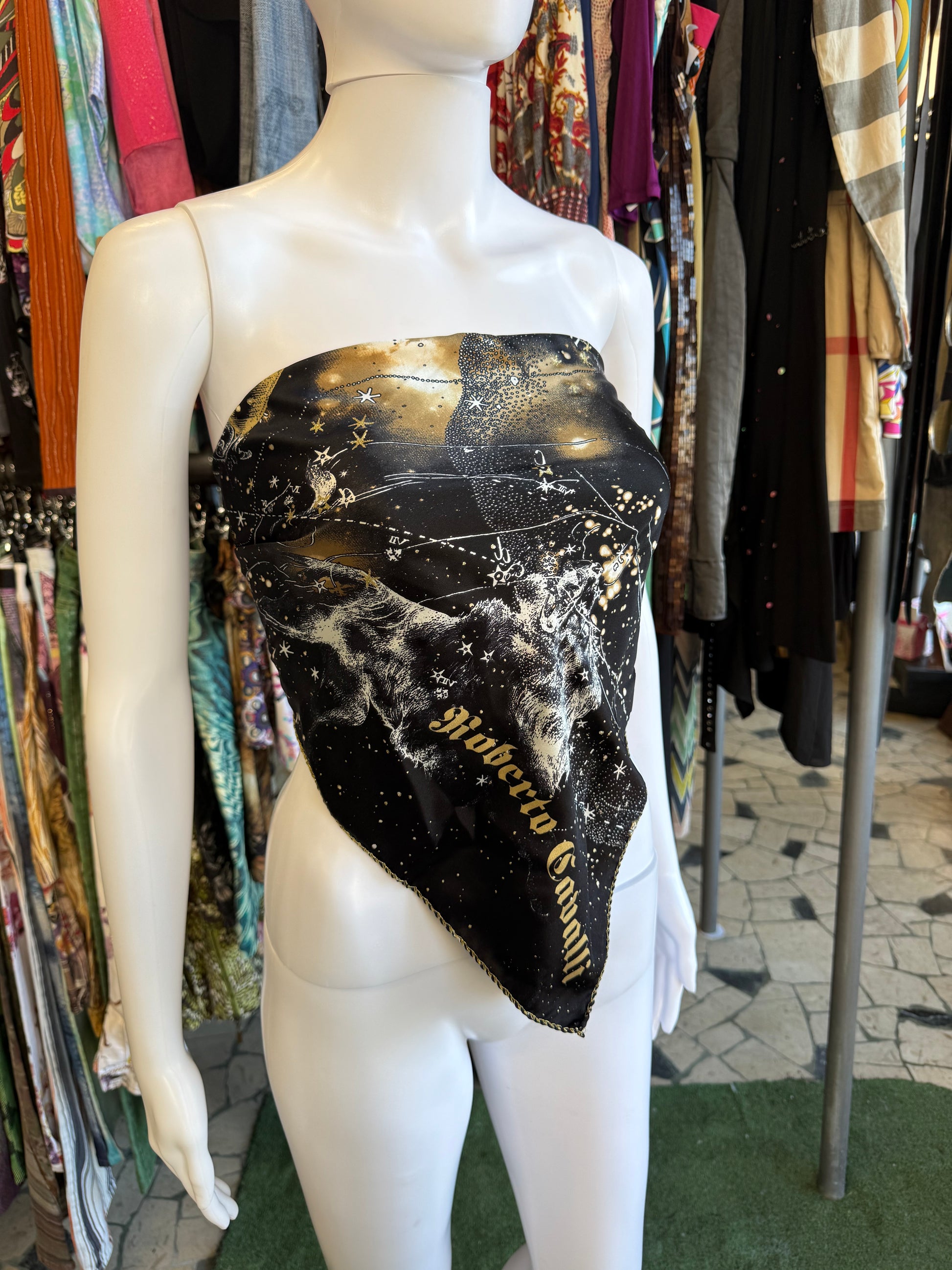Top / foulard Roberto Cavalli FW2003 astrologia oroscopo