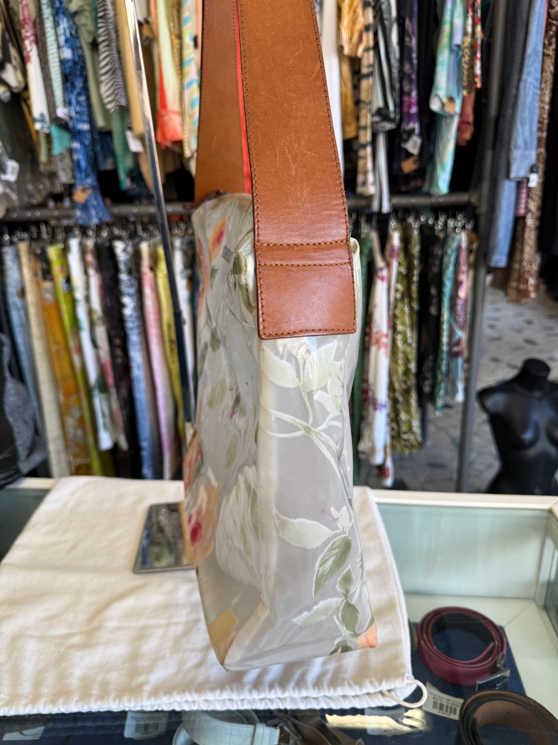 Borsa a spalla Roberto Cavalli SS1998 pitone e rose