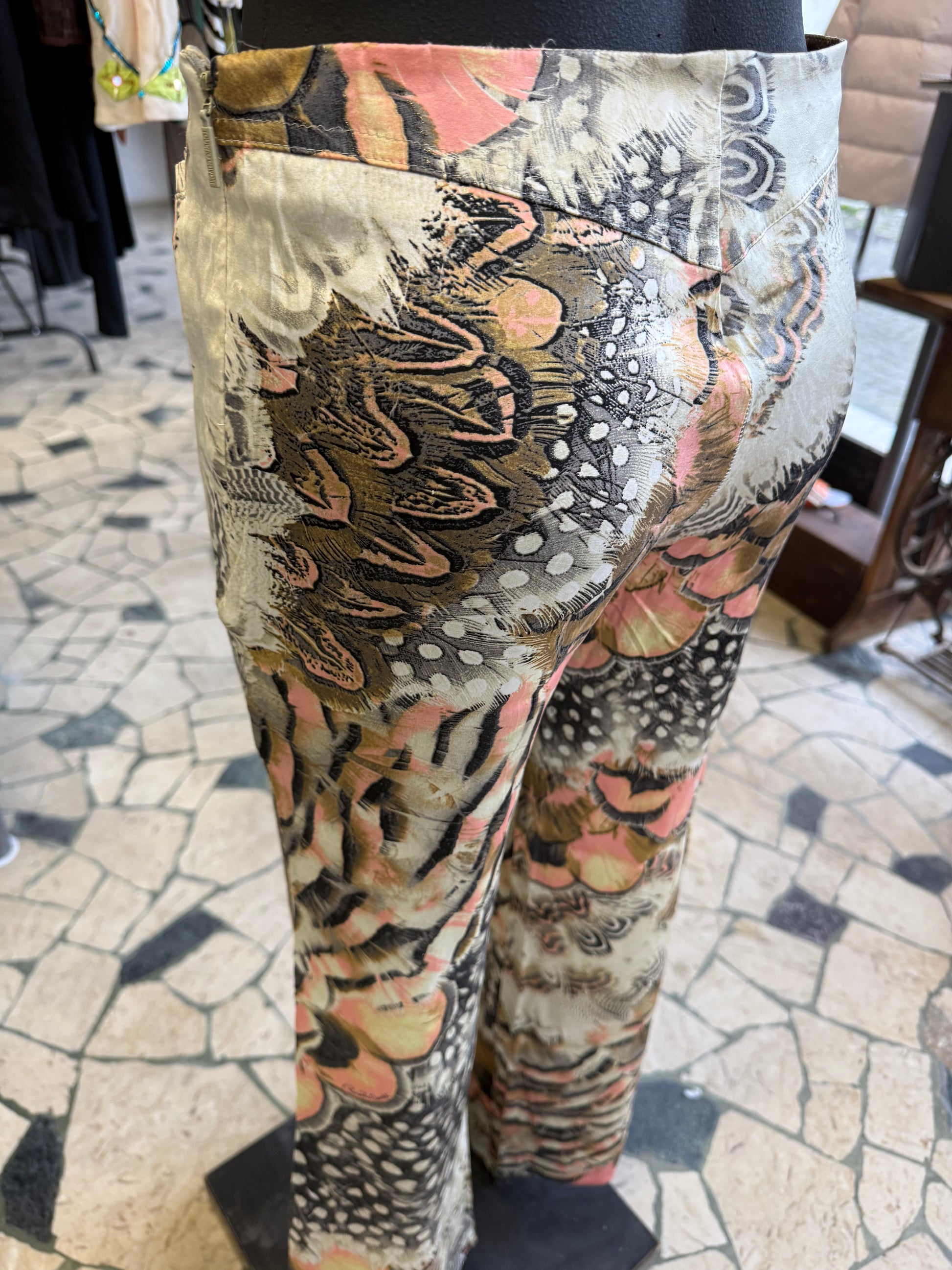 Pantalone Roberto Cavalli SS2004 seta animalier