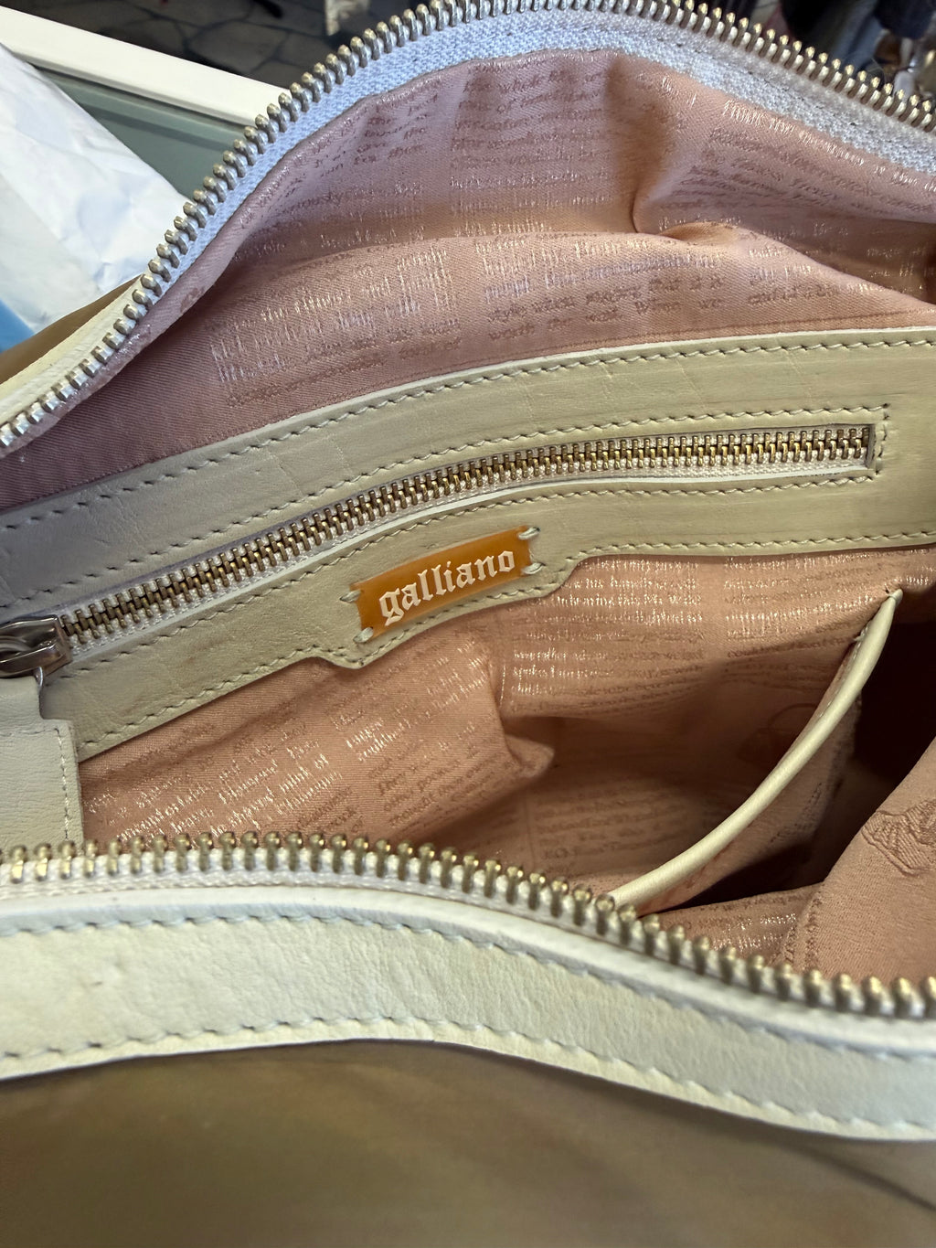 Borsa John Galliano pelle e nylon