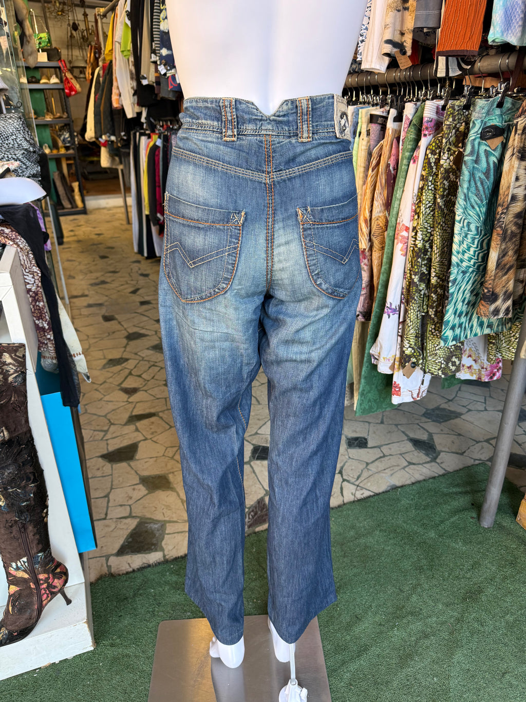Jeans Roberto Cavalli FW2005 dettagli in pitone