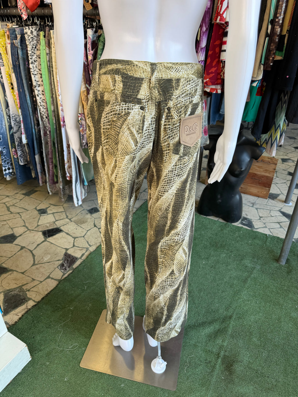 Pantalone Dolce & Gabbana rete da pesca 00s