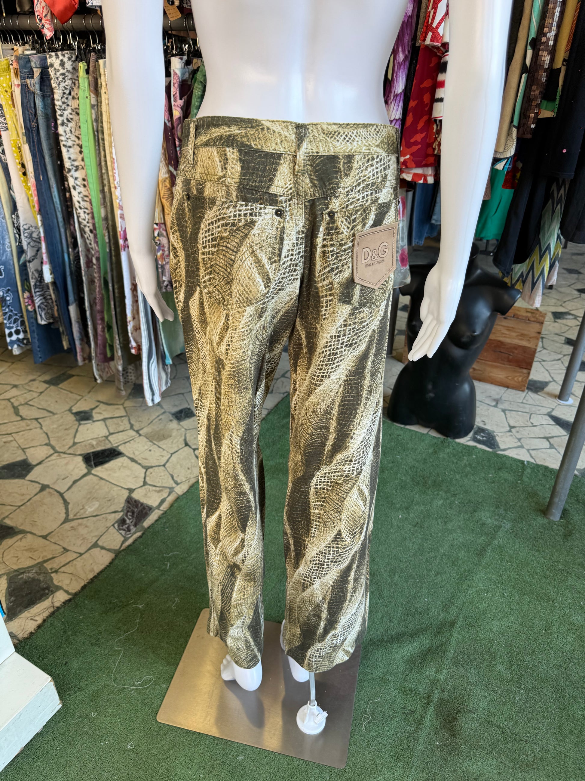 Pantalone Dolce & Gabbana rete da pesca 00s