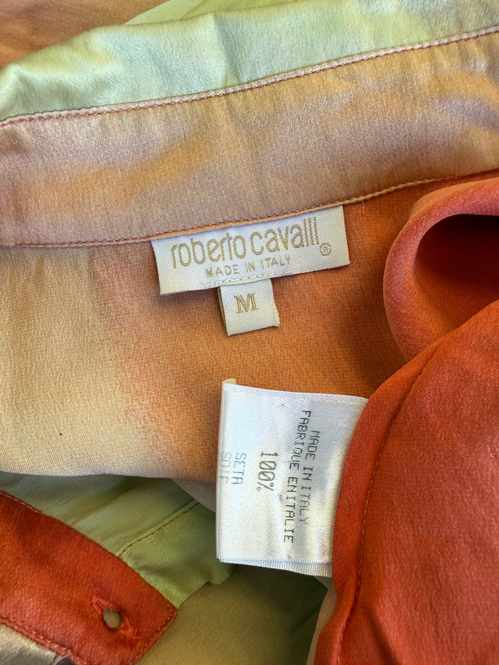 Camicia Roberto Cavalli SS2001 seta colorata
