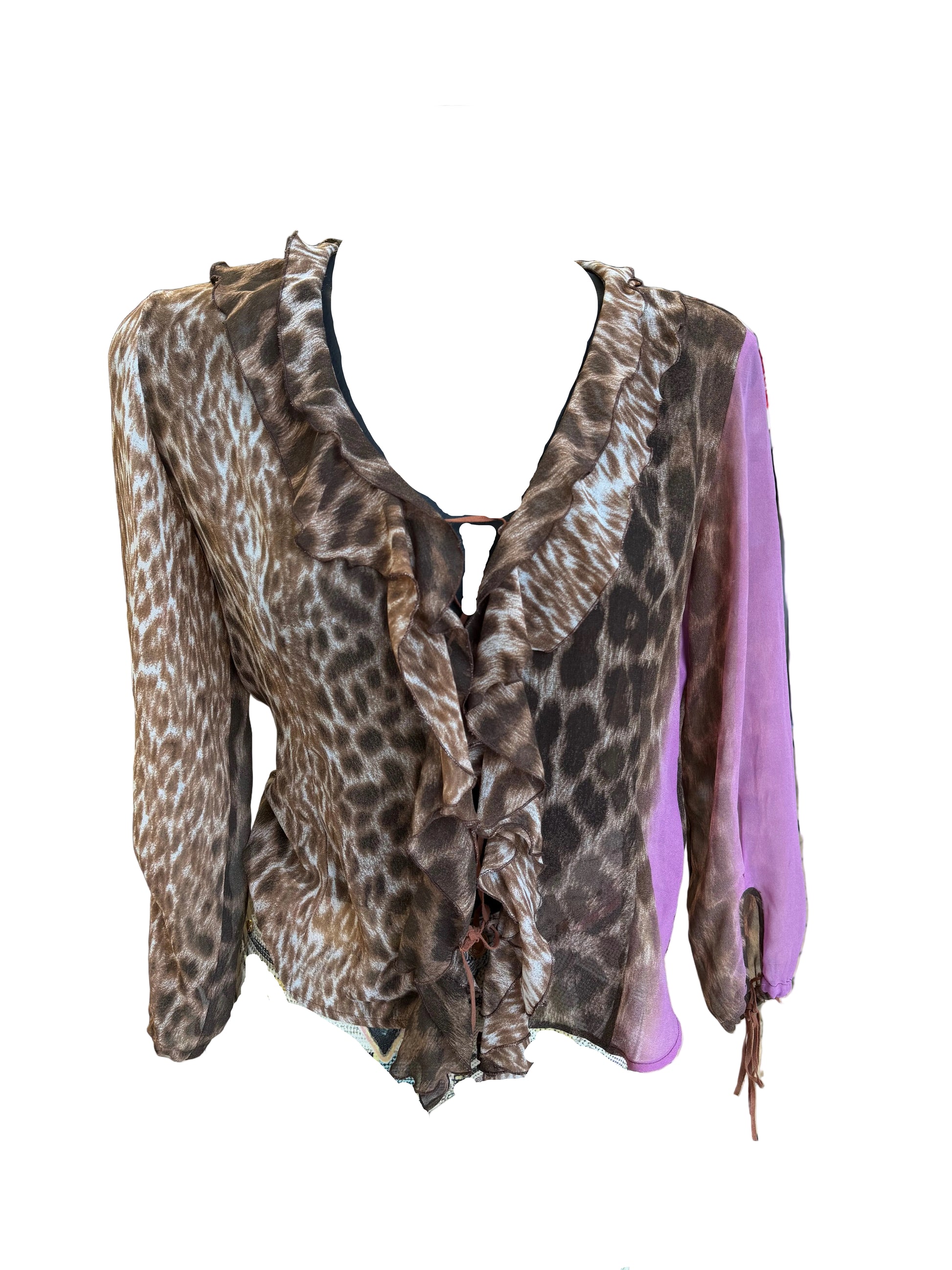 Camicia Roberto Cavalli Leopardo e fucsia 2000” just