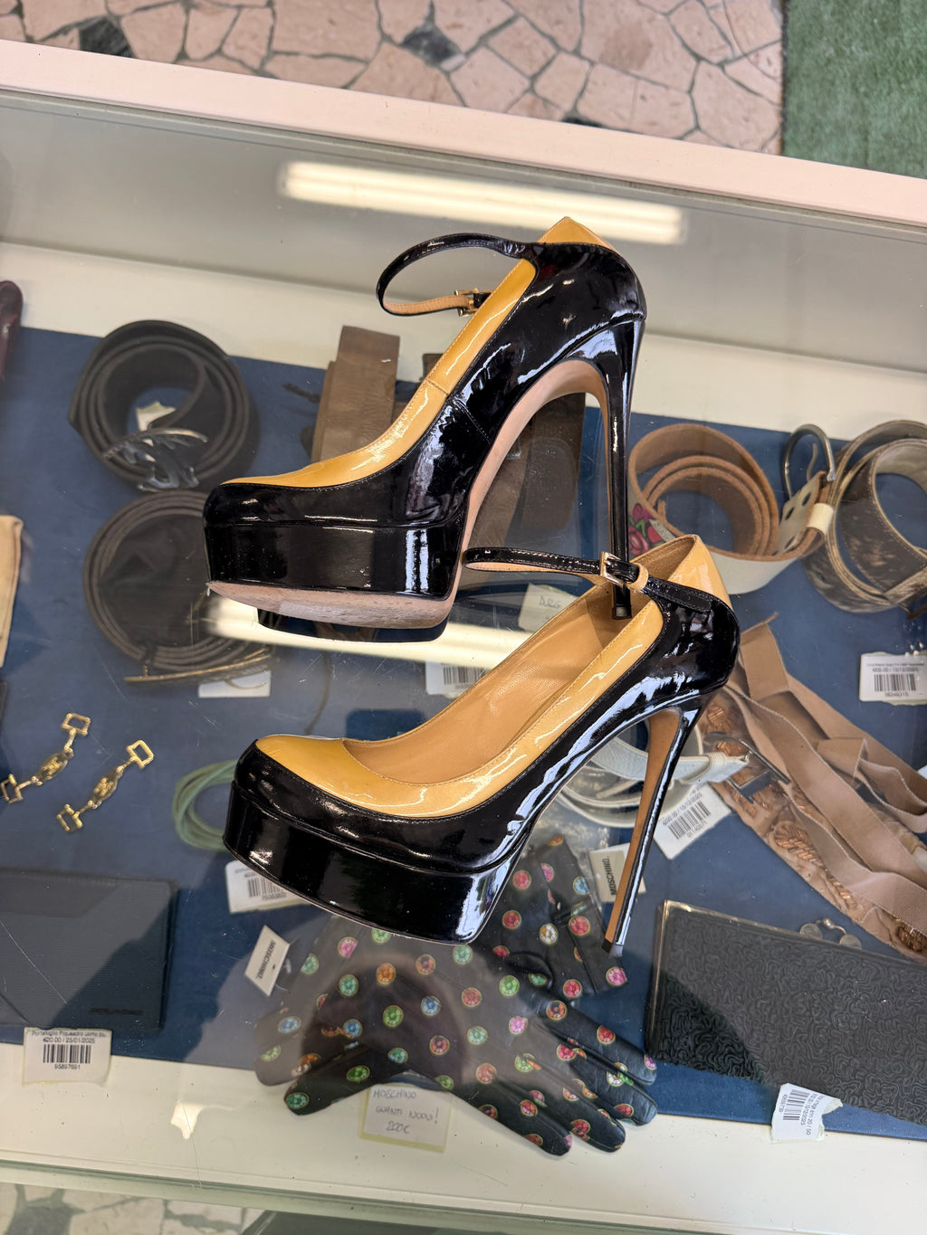 Décolleté Gianmarco Lorenzi 14 cm vernice
