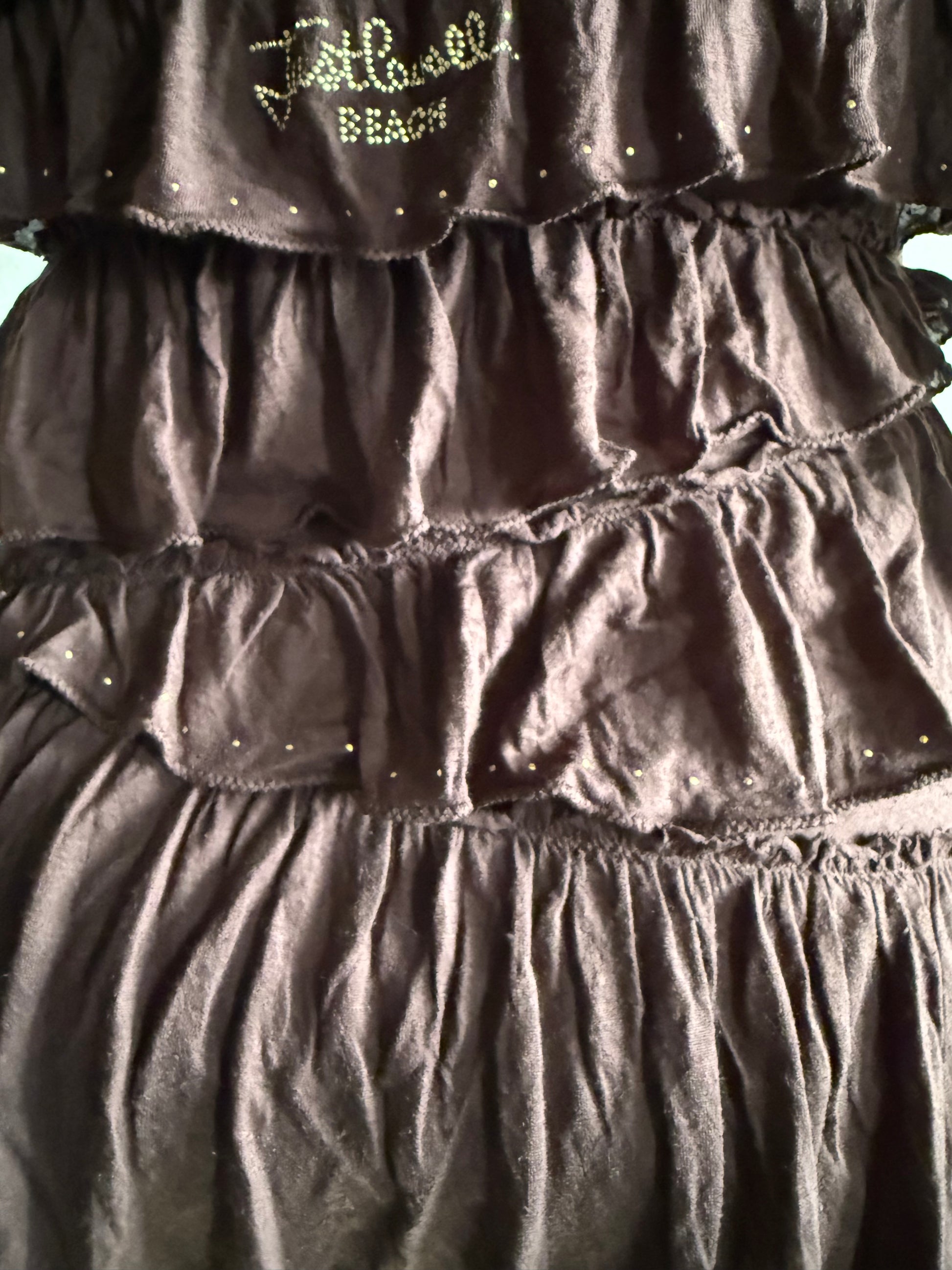 Abito Roberto Cavalli marrone ed oro Just 2000”