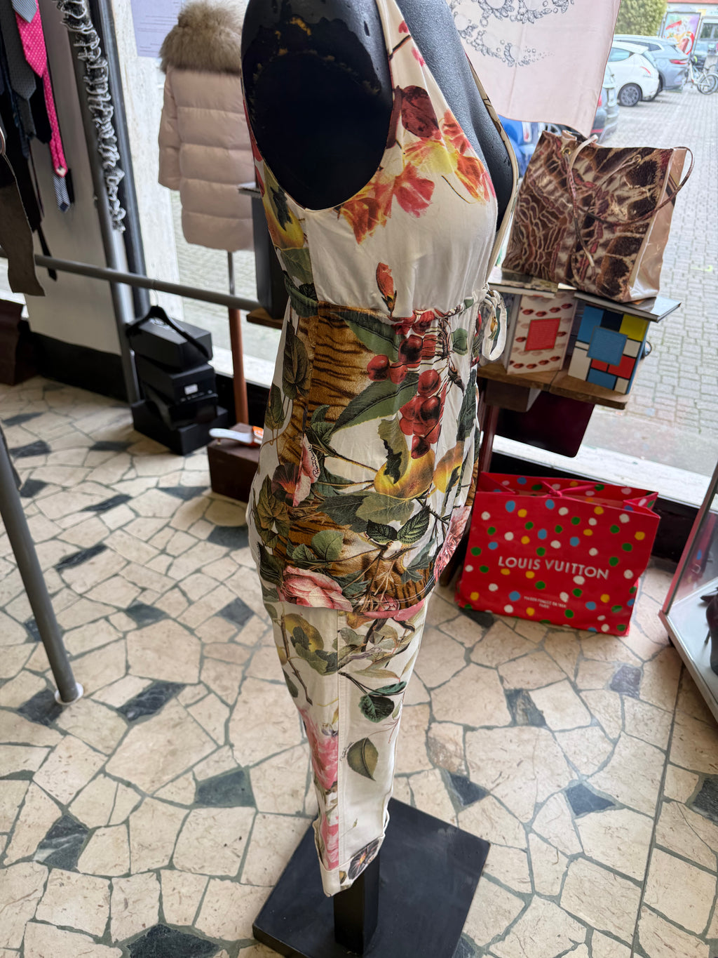 Completo Roberto Cavalli SS2005 tigre e fiori