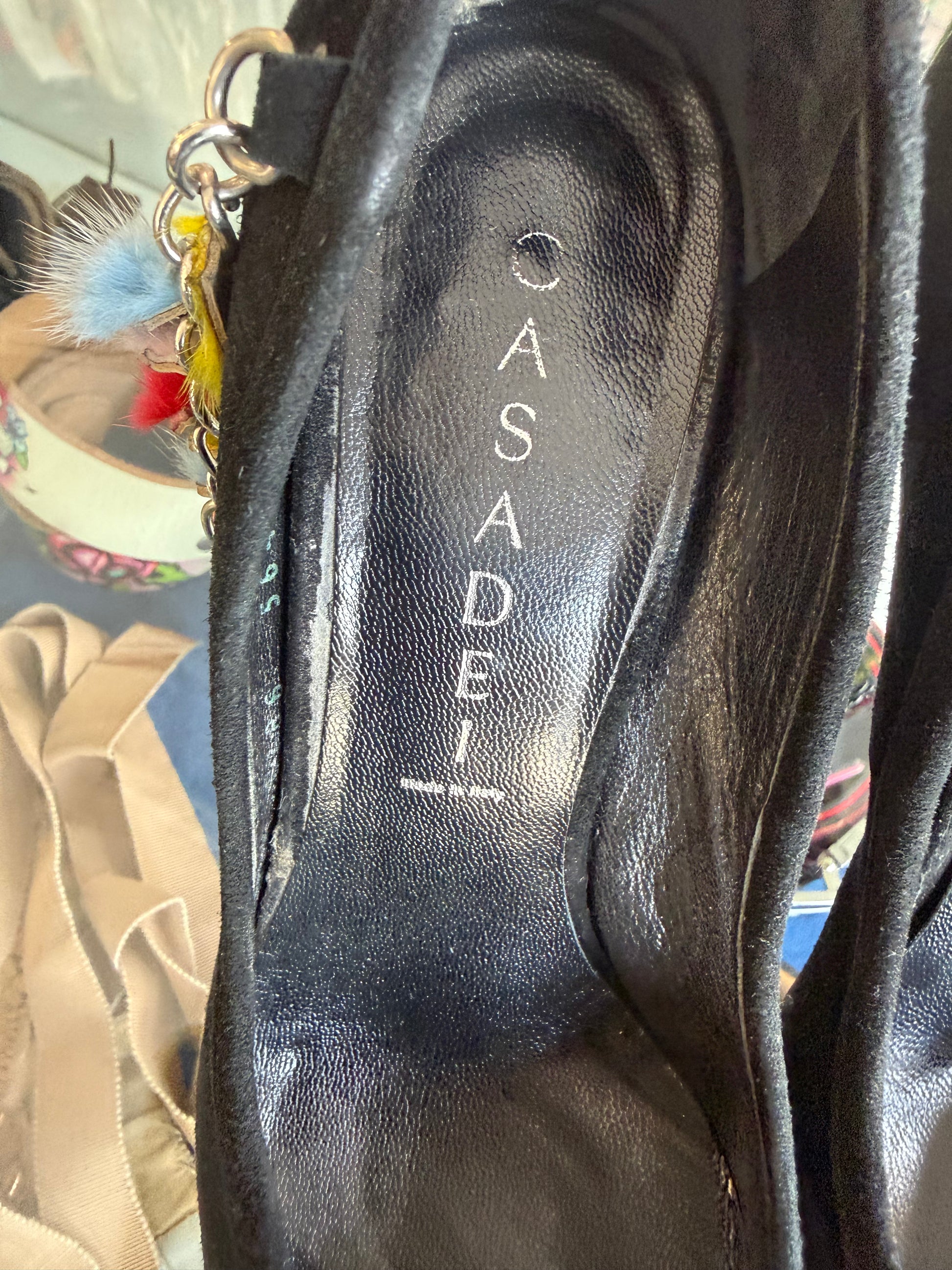 Tacchi décolleté Casadei dettagli in visone multicolore