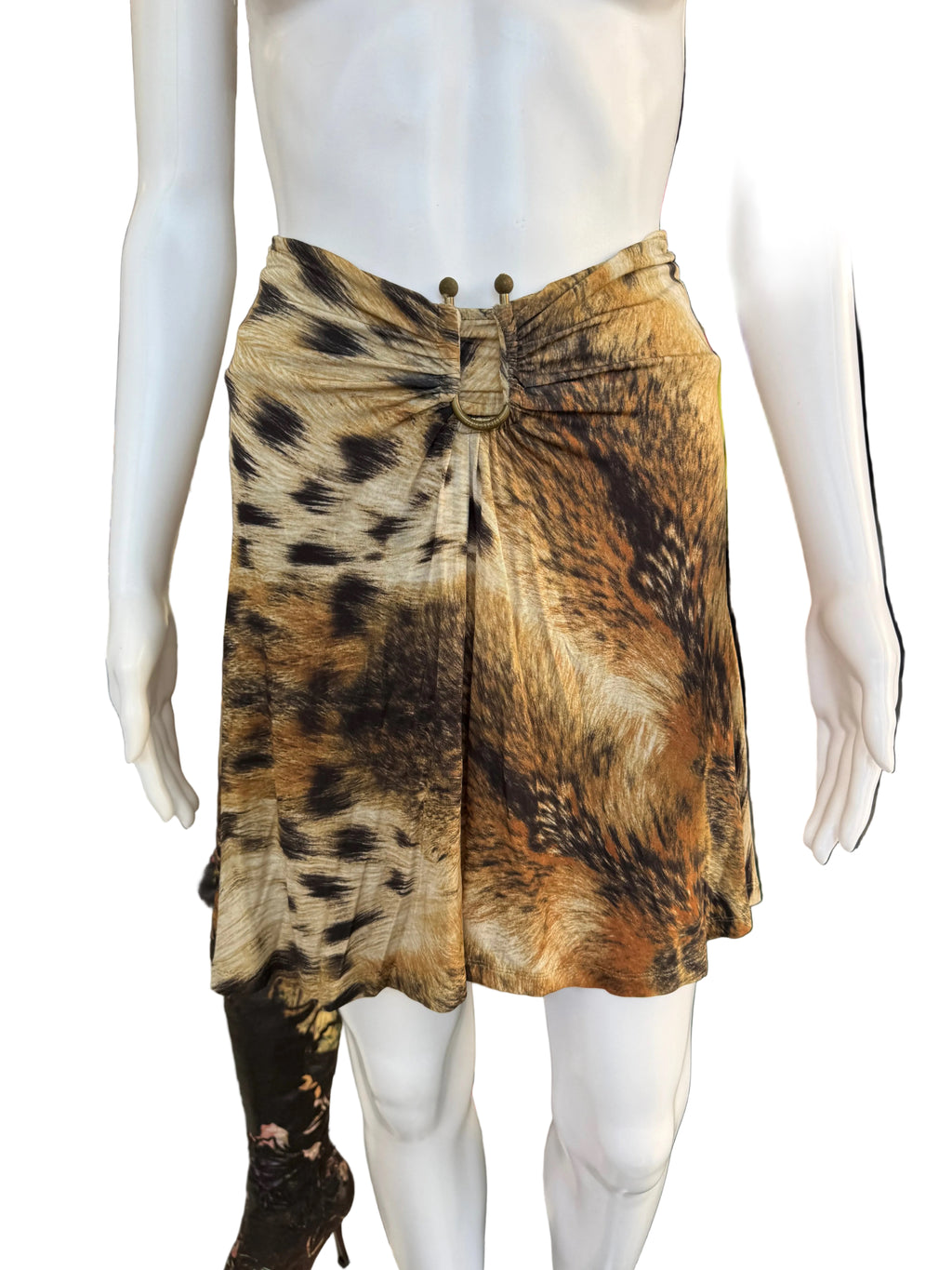 Gonna Roberto Cavalli animalier pelliccia ghepardo