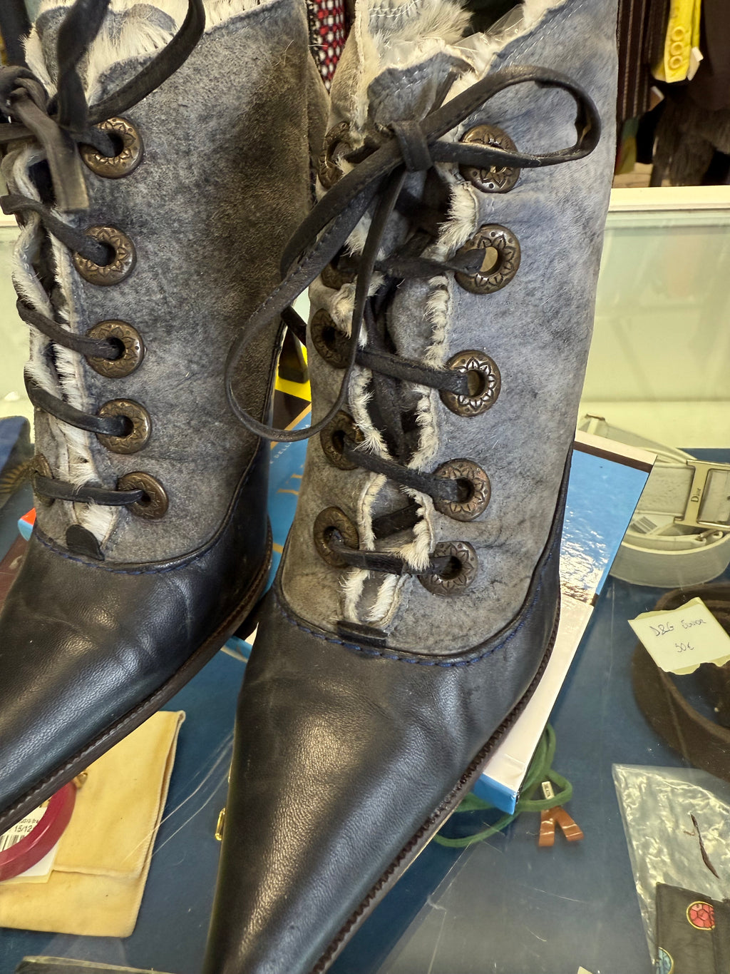 Stivaletti Giuseppe Zanotti finta pelliccia 90” ￼