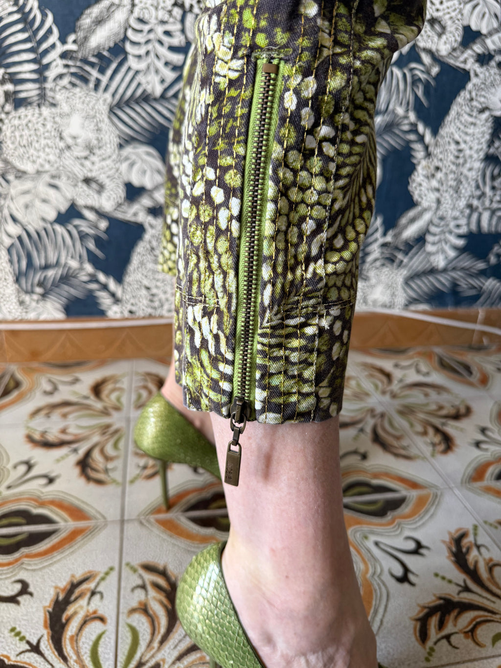Abito completo pitone verde Roberto Cavalli Just 2000”